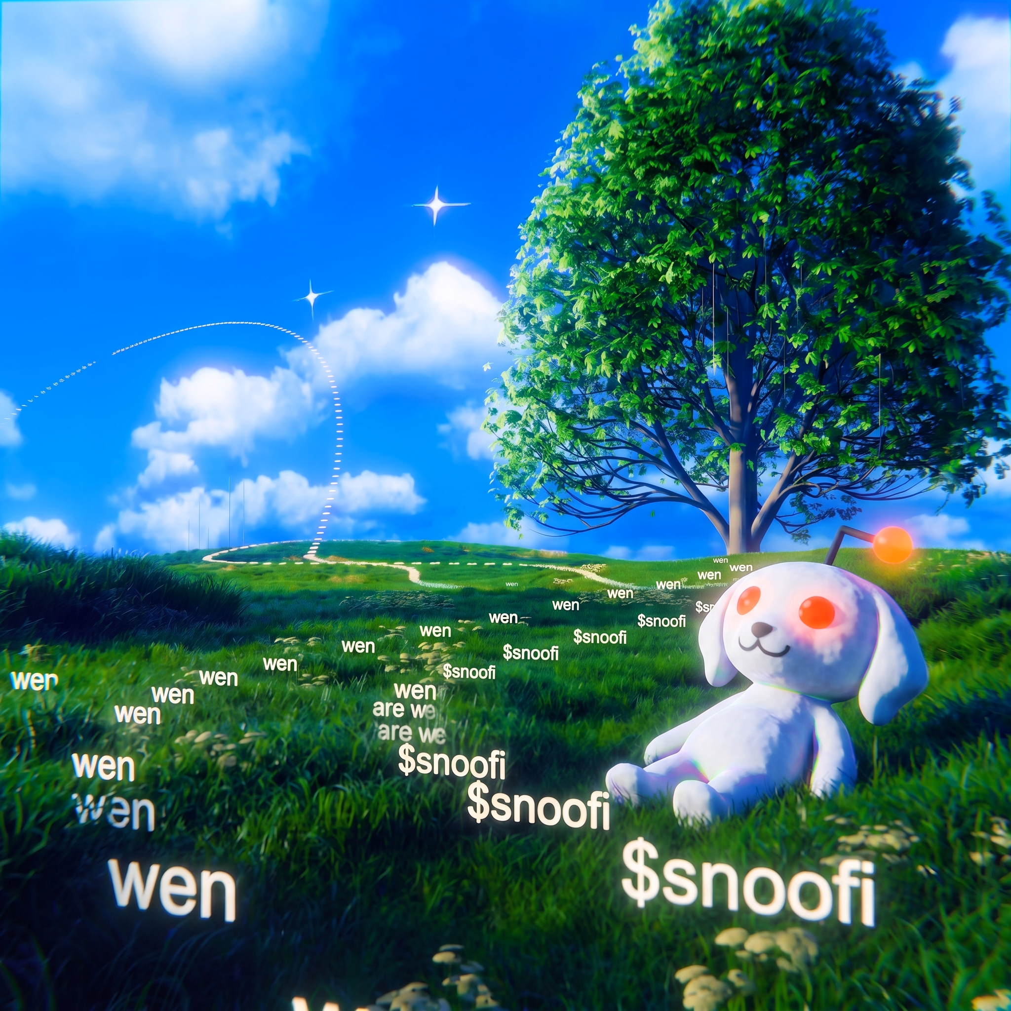 Snoofi appears in a cinematic community scene